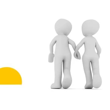 Walk in the in sunset Stock Illustration