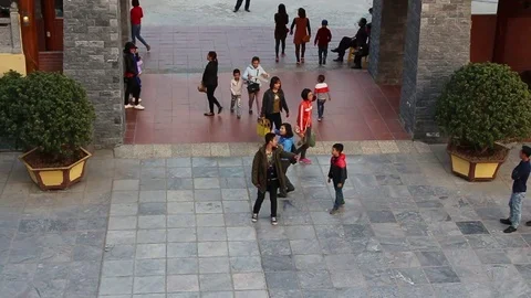 Walk in the temple Stock Footage 73060486
