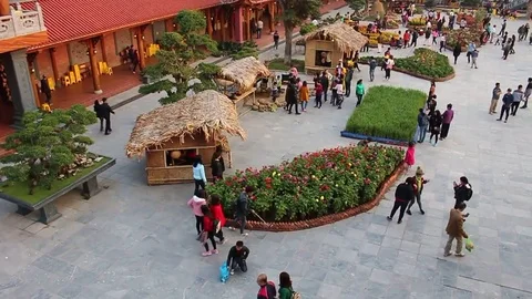 Walk in the temple Stock Footage 73061065