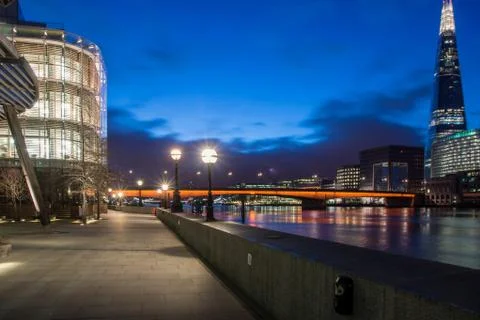 A walk by the thames Stock Photos