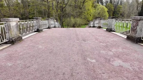 A walk through the beautiful spring park. Slowmotion Stock Footage 320563674