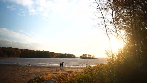 Walk Through Cap St-Jacques Beach During Autumn Stock Footage 85041991