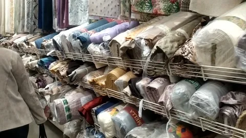 A walk through the carpet store Video stock 137656348
