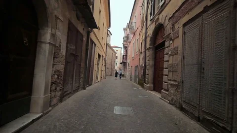 Walk through the city catacombs Minturno Italy Stock Footage 75286656