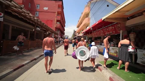 Walk Through City Streets Stock Footage 65369203