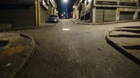 A walk through the dark streets 動画素材 63050174