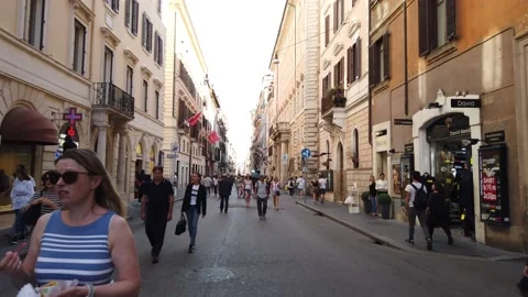A walk through Via del Corso, Rome Vidéo 154181005