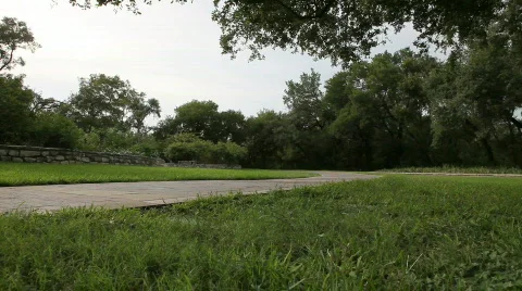 Walk Through Garden Stock Footage 503400