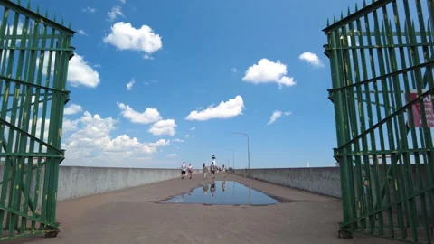 A walk through gates Stock Footage 247135954