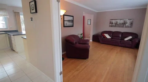 Walk through of home interior (gimbal) Stock Footage