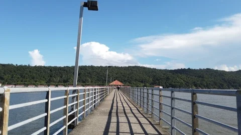 Walk through jetty Stock-Footage 101085897
