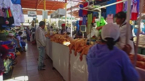 A walk through the market Stock Footage 73275258