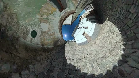 Walk through the narrow streets of the town, Algarve Stock Footage 107181561