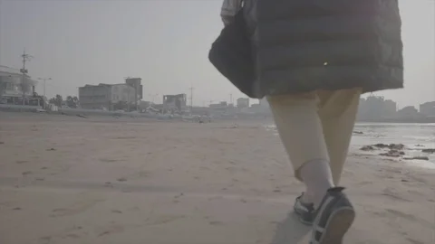 Walk through the ocean Stock Footage 95220364