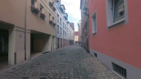  Walk through the old streets of Nuremberg. Germany. Hyperlapse.Time lapse Stock Footage 113750002