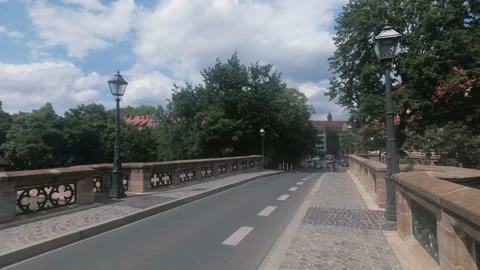 Walk through the old streets of Nuremberg. Germany.  Stock Footage 114008791