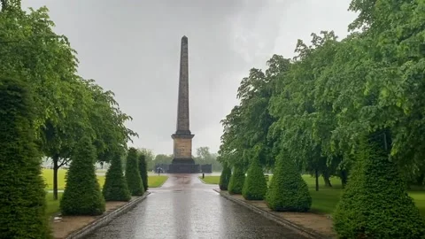 Walk through the park on a wet day. Stock Footage 146242062