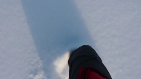 Walk through snow powder Stock Footage 208139214