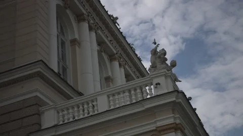 Walk through the streets of the old European city (ungraded) Stock Footage