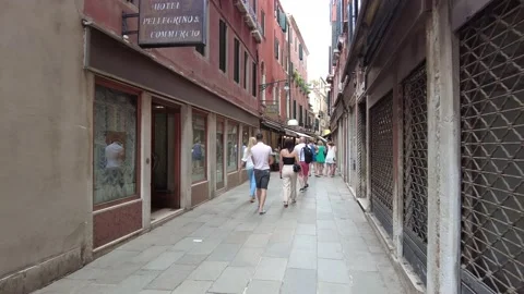 Walk through the streets of Venice Stock Footage 206202609