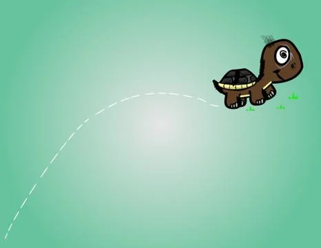 Walk turtle Stock Illustration