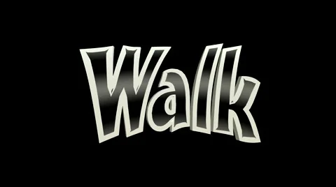 Walk Twist 3D Text Animation Stock Footage 40158557