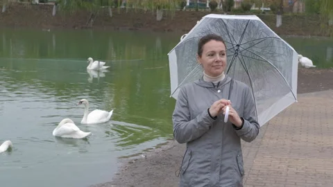 Walk with an umbrella. Stock Footage 143921670
