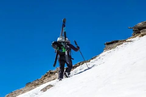 Walk uphill Foto stock