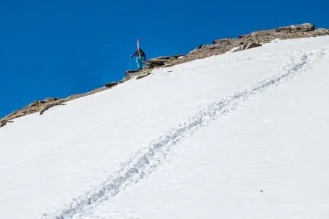 Walk uphill Foto stock
