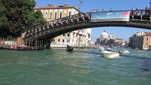 Walk in Venice on shipboard Stock Footage 83984139