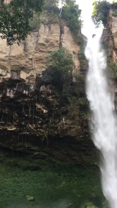 Walk to the waterfall Video stock 197738426