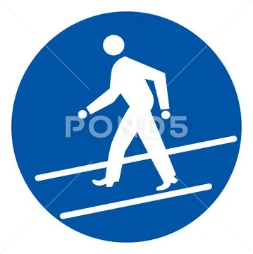 Walk-Way Symbol Sign, Vector Illustration, Isolate On White Background Label. Stock Illustration