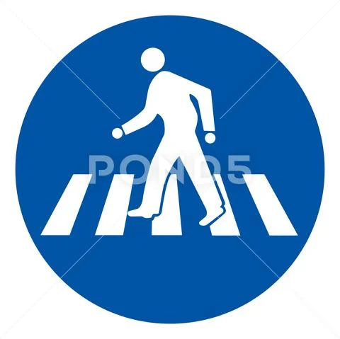 Walk-Way Symbol Sign, Vector Illustration, Isolate On White Background Label. Stock Illustration
