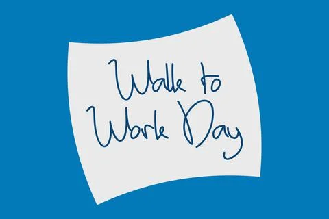 Walk to Work Day typography text poster, banner, and t-shirt design Stockillustratie