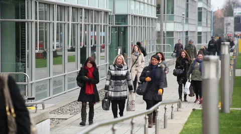 Walk to work Stock Footage 36116998