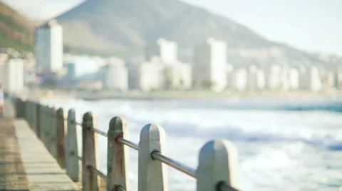 Walkboard with ocean in the background Stock Footage 36211102