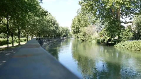 Walked on the river Stock Footage 79472198