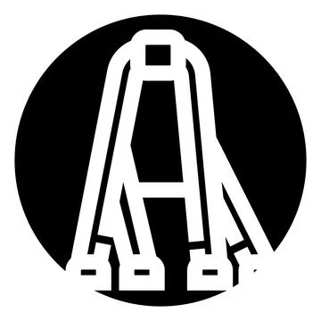 Walker icon representing mobility aid and support Stock Illustration