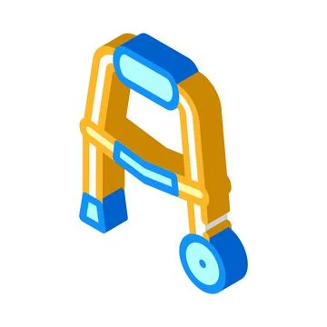 Walker for old human isometric icon vector illustration イラスト素材