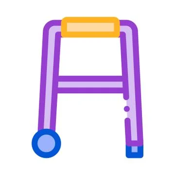 Walker Orthopedic Equipment With Rollers Vector イラスト素材