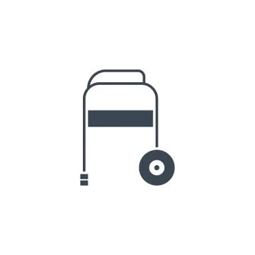 Walker related vector glyph icon. Stock Illustration
