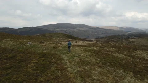 Walker in Snowdonia Stock Footage 201881852