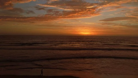 Walker at sunrise Stock Footage 102537651