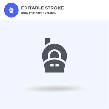 Walkie icon vector, filled flat sign, solid pictogram isolated on white, logo イラスト素材