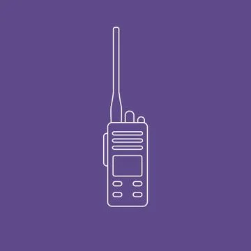Walkie talkie. Communications, security Stock-Illustration