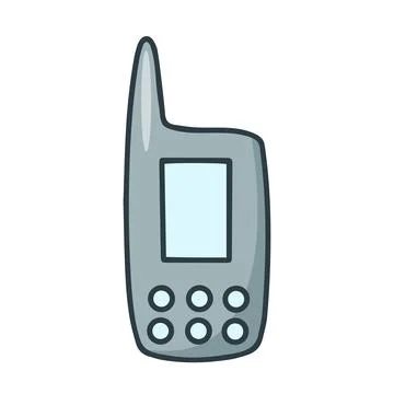 Walkie talkie doodle style vector illustration Ilustración de archivo
