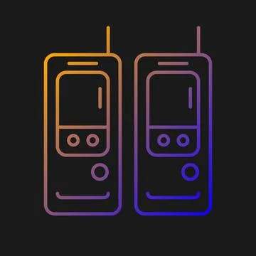 Walkie-talkie gradient vector icon for dark theme Stock-Illustration
