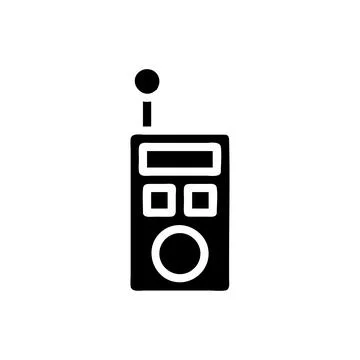 Walkie Talkie icon solid black colour military symbol perfect. Stock Illustration