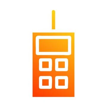 Walkie talkie icon solid gradient red style military illustration vector ar.. Illustrazione stock