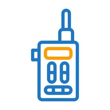 Walkie talkie icon solid gradient purple pink colour military symbol perfect. Illustrazione stock